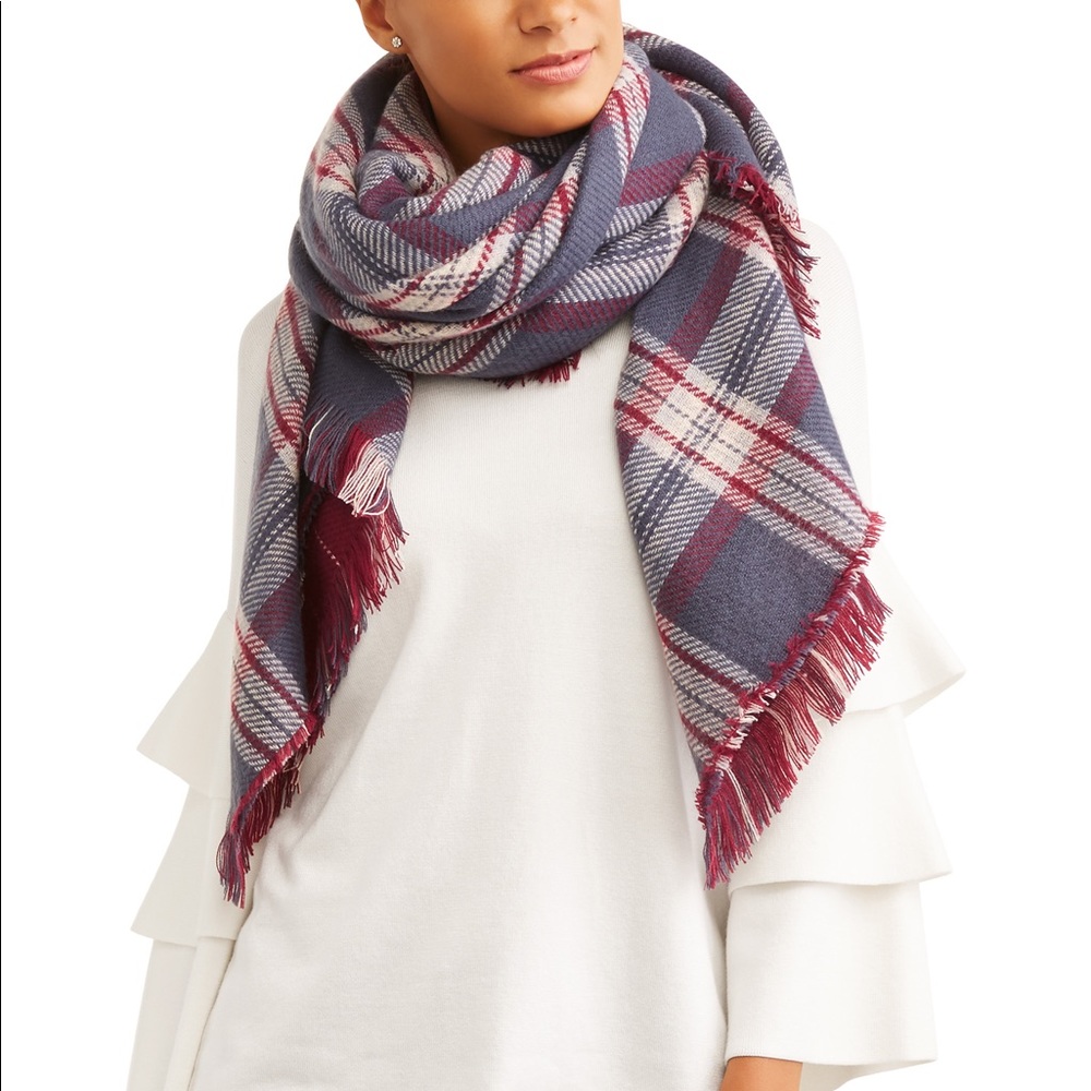 🧣Twig & Arrow Cozy Plaid Blanket Scarf🧣NWT